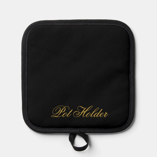 Manique Durable Black Pot Holder for Safe Handling (Recto)