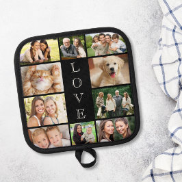 Manique Family Love Photo Collage Personnalisé Noir