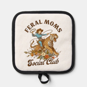 Manique Feral Mom Social Club Funny Retro Boho Cowgirl