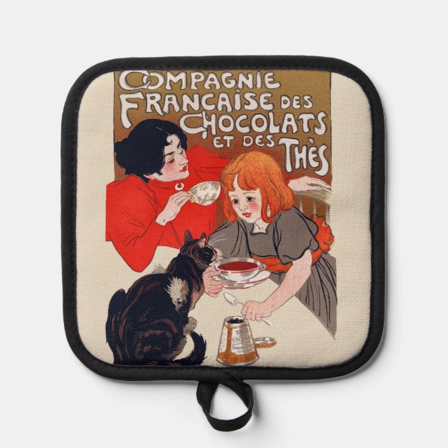Manique Fête du chocolat français Steinlen Art (Recto)