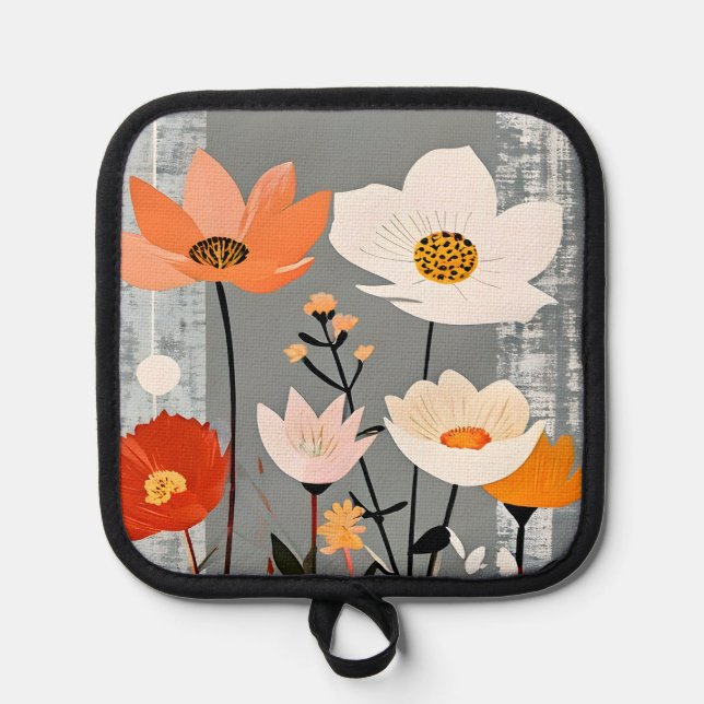 Manique Fleurs en techniques mixtes MCM (Recto)