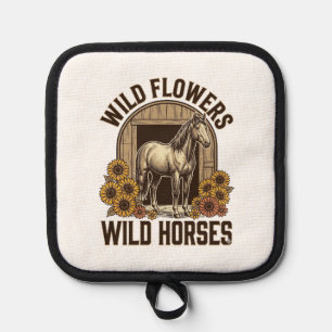 Manique Fleurs sauvages Chevaux sauvages Chemise Western V