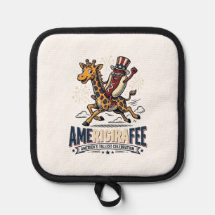 Manique Funny Amerigiraffee Patriotique Giraffe Chemise Ho