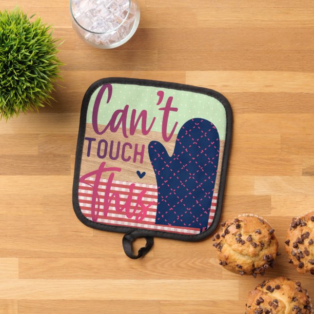 Manique Funny Retro Kitchen Oven Mitt | (De haut en bas)