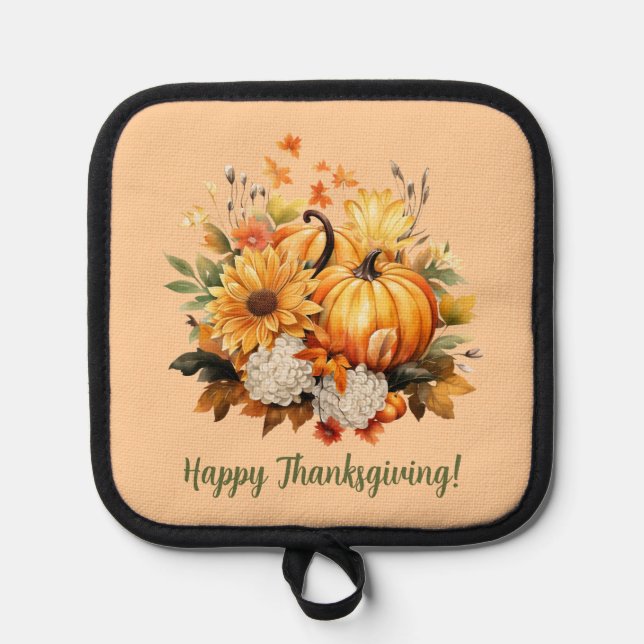 Manique Happy Thanksgiving Pumpkin Harvest Design (Recto)