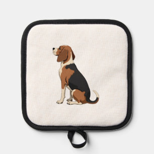 Manique Illustration de vue arrière de chien Beagle vintag