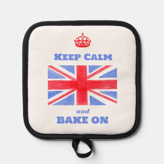 Manique Keep Calm Bake On Union Jack British Flag  (Recto)