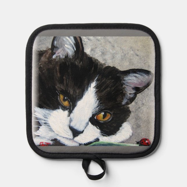 Manique Kitty and ladybuts Oven Mitts & Pot Holders (Recto)