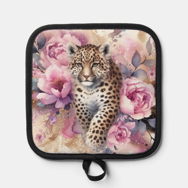 Manique Leopard Cub et Rose Cutboard (Recto)