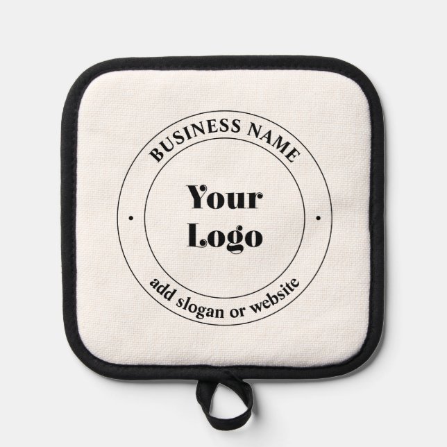 Manique Logo d'entreprise et texte promotionnel | Blanc (Recto)