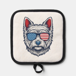 Manique Lunettes de soleil pour chien Westie patriotiques 