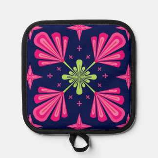 Manique Motif abstrait de pétales florales roses géométriq
