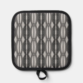 Manique Noir gris argenté Design Four Mitt et Pot Holders