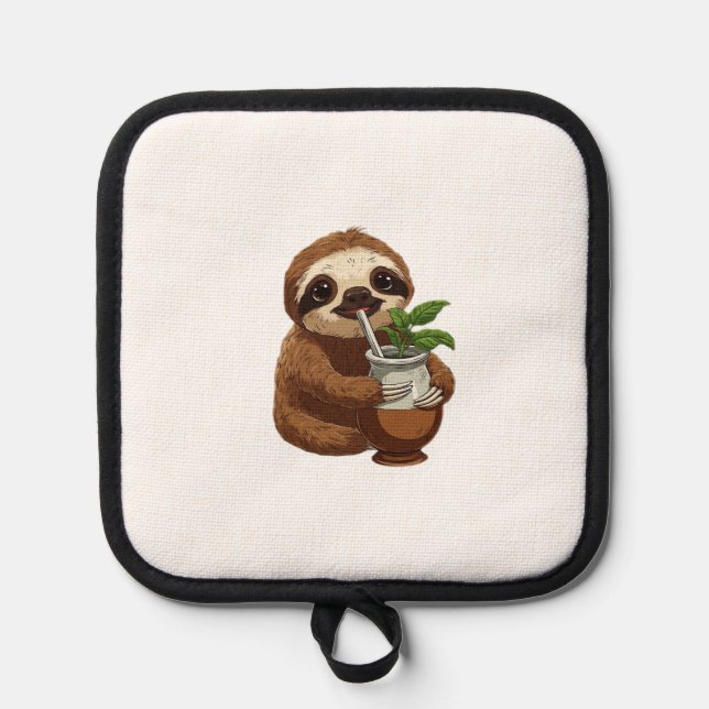 Manique Paresseux mignon buvant du Yerba Mate � Adorable K (Recto)