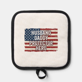 Manique Patriotic Husband Daddy Protector Hero Flag Shirt 