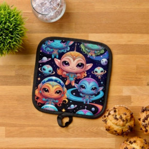 Manique Petits Aliens Multi-Couleurs dans l'Espace