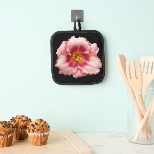 Manique Pink Daylion sur Floral noir (In situ (suspendu))