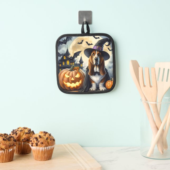 Manique Porte-mât Halloween Chien Sorcière (In situ (suspendu))