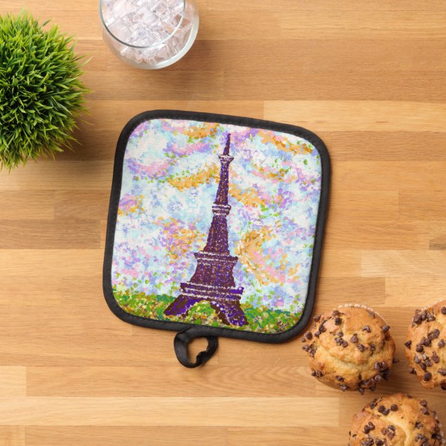 Manique Porte-poste Tour Eiffel Pointillisme (De haut en bas)
