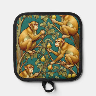 Manique Porte-pot en style Art Nouveau avec singe