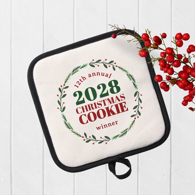 Manique Prix du gagnant du concours annuel de vacances mod (Christmas Holiday Competition Prize Pot Holder for the Winner. Great for Cookie & Sweater Contests!)
