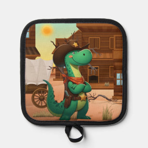 Manique Shérif de dinosaure mignon/cowboy