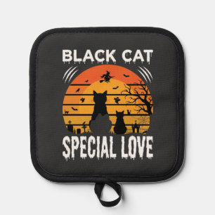 Manique Spécial Chat Noir Halloween Amour Design Gothique