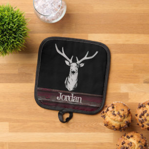 Manique Stade Rustique de chasse au cerf Buck Antlers Nom