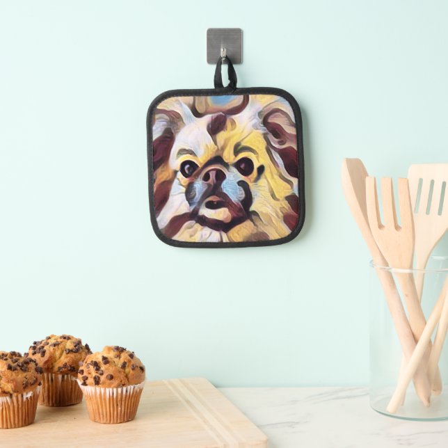 Manique Tibetan Spaniel Pot Holder (In situ (suspendu))