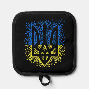 Manique Trident de l'emblème ukrainien tryzub dispersant l