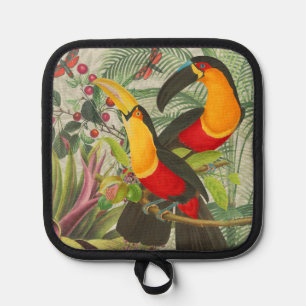 Manique Vibrant Tropical Toucan Birds Art Exotic Jungle