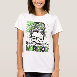 Manische Depression Kriegerin Frauen Mädchen Überl T-Shirt