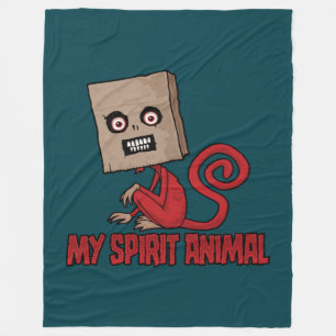 Manischer Maskierter Monkey Spirit-Tier Fleecedecke