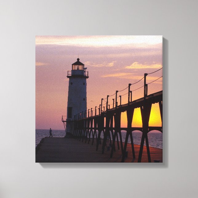 Manistee North Pierhead Leinwand (Vorderseite)
