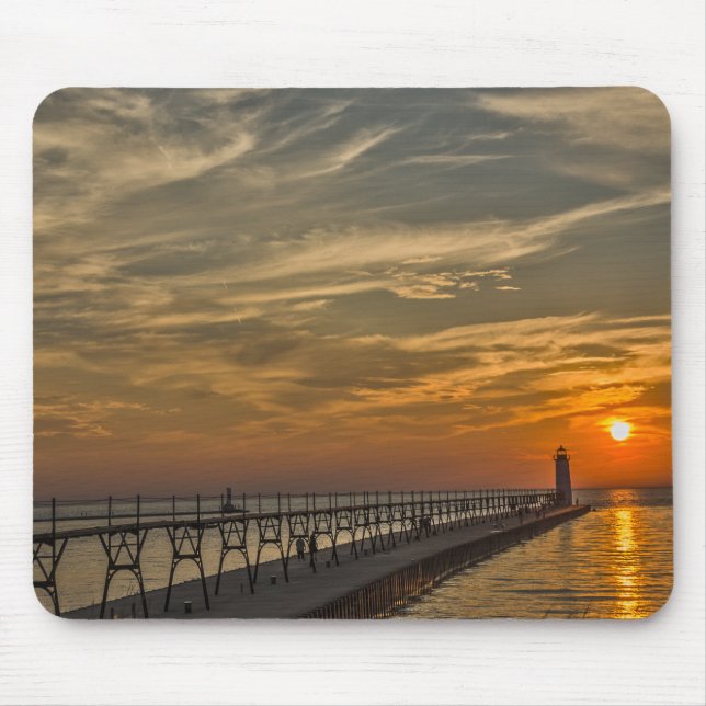 Manistee North Pierhead Leuchtturm Mousepad (Vorne)