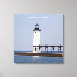 Manistee North Pierhead Light Square Canvas print Leinwanddruck