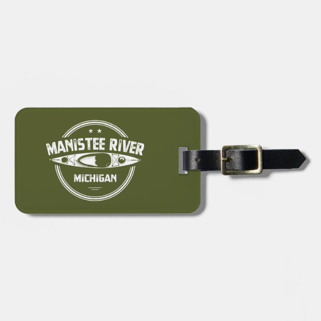 Manistee River, Michigan Gepäckanhänger (Vorderseite horizontal)
