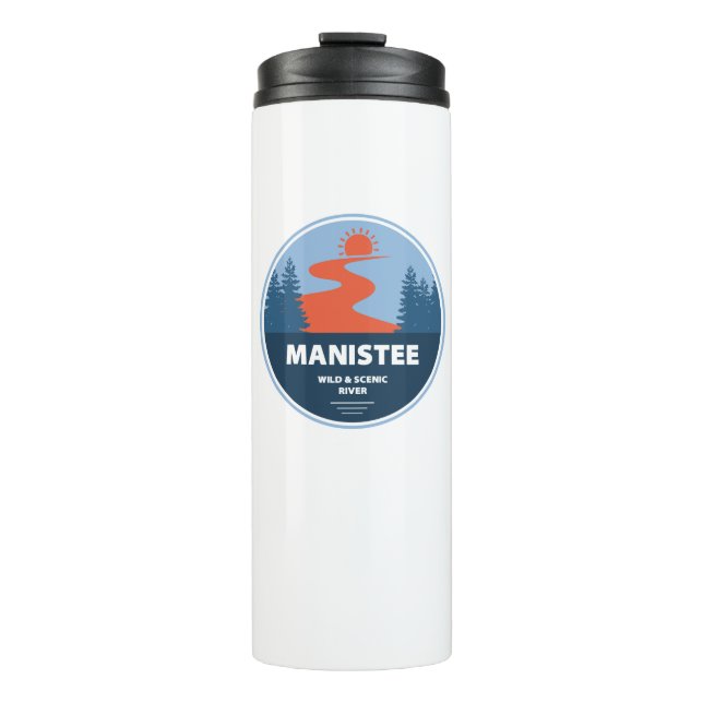 Manistee Wild und Landschaftlicher Fluss Thermosbecher (Vorderseite)