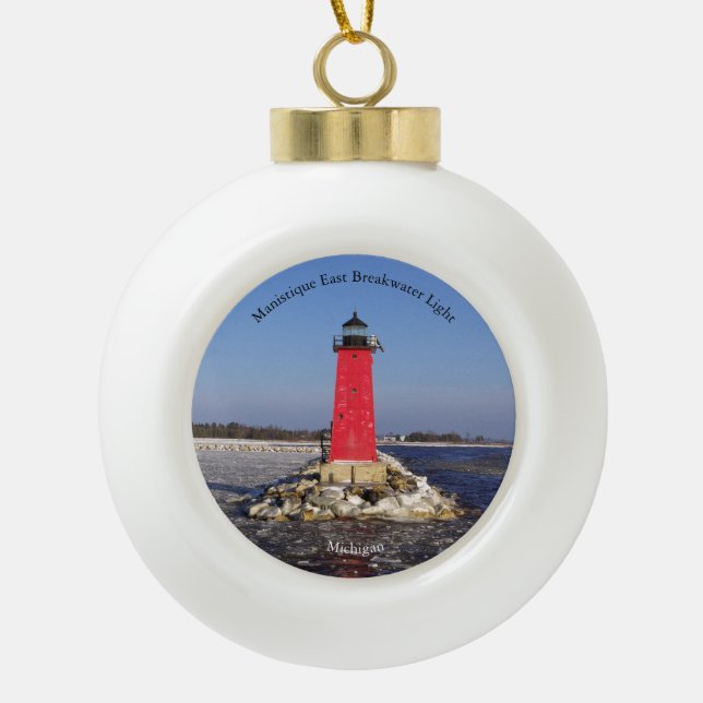 Manistique East Breakwater Light Ornament (Vorderseite)