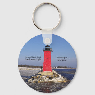 Manistique East Breakwater Light Schlüsselkette Schlüsselanhänger