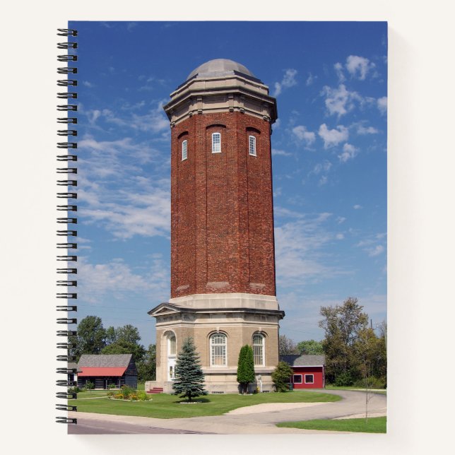 Manistique Water Tower Notebook Notizbuch (Vorderseite)