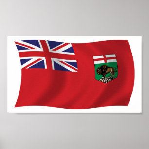 Manitoba-Flag Poster Druck