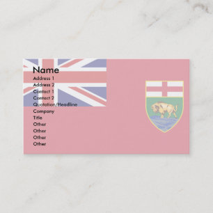 Manitoba-Flagge Visitenkarte