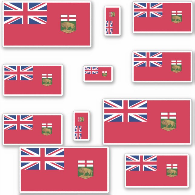 Manitoba Flags Graphic Aufkleber (Vorderseite)