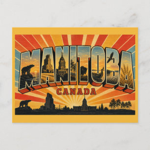 Manitoba Kanada Vintage Postkarte