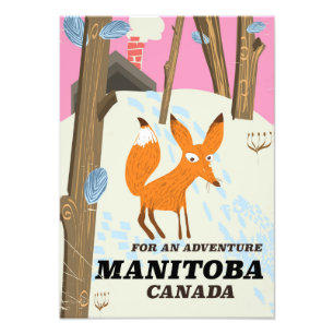 Manitoba Kanada Vintage-Reiseposter Fotodruck