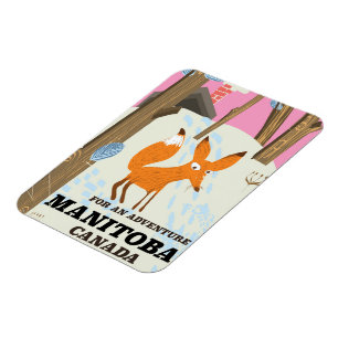 Manitoba Kanada Vintages Reiseplakat Magnet