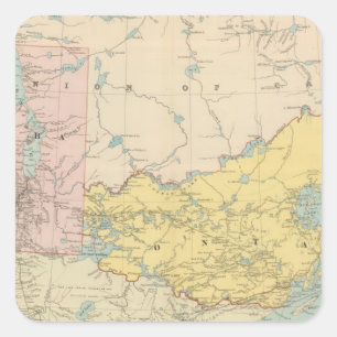 Manitoba Quadratischer Aufkleber