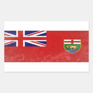 Manitoba Rechteckiger Aufkleber