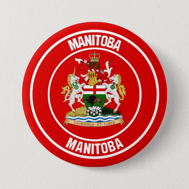 Manitoba RundEmblem Button (Vorderseite)